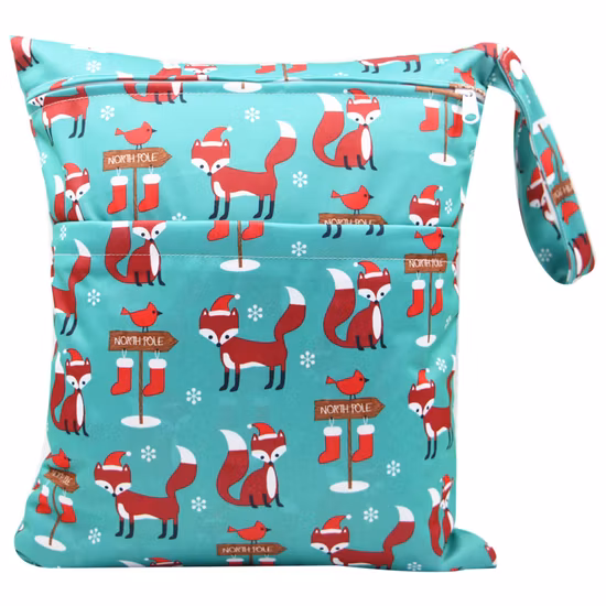 Bolsa para fraldas de bebê com estampa de desenho animado e logotipo personalizado, venda de fábrica, bolsas para armazenamento de fraldas, bolsas para fraldas de mamãe