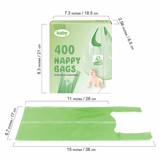 Saco biodegradável para cocô de bebê, fragrância lavanda, bolsas para troca de fraldas para mamãe, à prova d'água