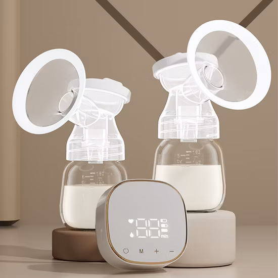 Extrator de leite com sucção dupla para mamadeira, alimentador para bebês, bomba tira-leite elétrica para mães