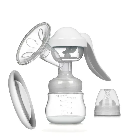 Bomba tira-leite manual única sem fio de silicone para bebês por atacado
