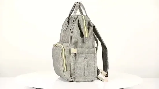 Bolsas de fraldas de bebê de alta qualidade, bolsa de fraldas portátil com trocador, mochila de viagem para mamãe com cama